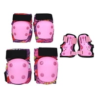 Magideal - Guardias De Muñeca De Rodillas Y Almohadillas Para El Niño Modas De Ajustables Ajustables Para El Engranaje Transpirable Para El Skateboard Rosa