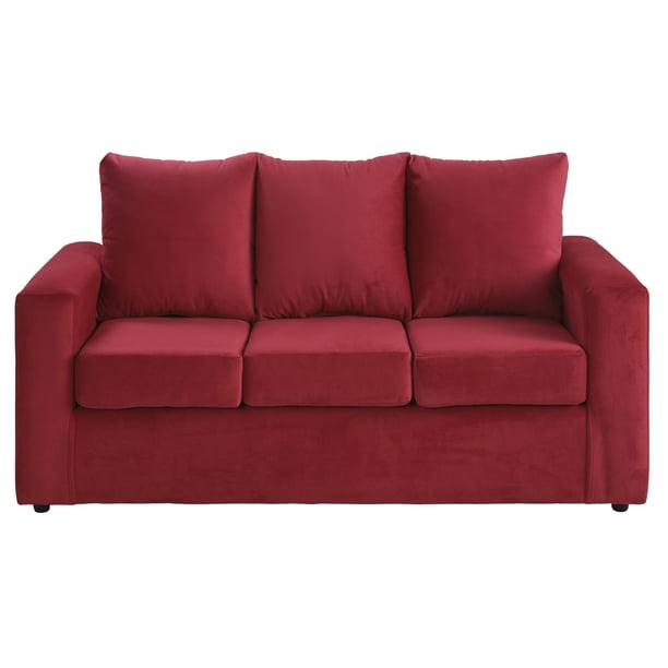 Sofa Kendy 3c Felpa 30 Rojo