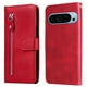 thumbnail image 1 of Funda con Cremallera para Google Pixel 9 5G, Carcasa Cartera de Cuero PU con Soporte y Tarjetero, 1 of 6