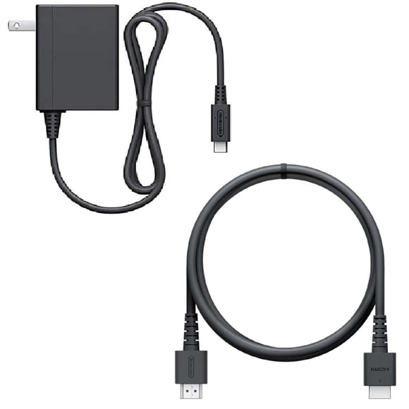 Adaptador de corriente PEGLY 5V‑1,5A 15V‑2,6A y cable HDMI para Nintendo Switch