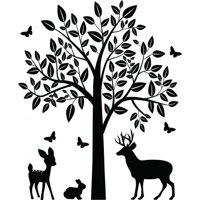 Rienda Libre Graphics - Decomural Woodland Animals Tree Set Ws-51228