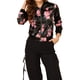 thumbnail image 5 of CHAQUETA BOMBER DE MUJER INSPIRE CHIC AJUSTE DELGADO CHAQUETA LIGERA CON CREMALLERA NEGRA ROSA M, 5 of 8