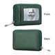 thumbnail image 2 of Cartera de cuero para tarjetas de crédito, con cremallera tipo acordeón, tarjetero RFID, monedero pequeño con ventana para identificación, 2 of 6