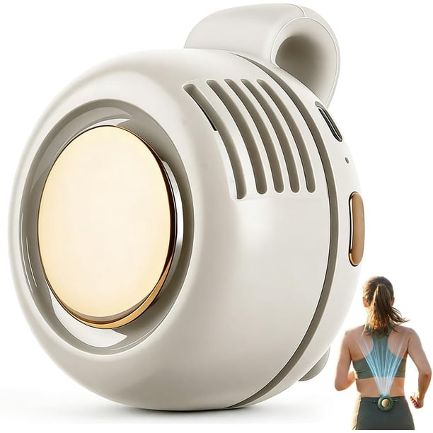 Miniventilador portátil silencioso sin aspas clip camisa cintura 3 velocidades exterior viaje