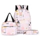 thumbnail image 1 of 3pcs/Set Laptop Backpack Adjustable Strap Fashion Women Nylon Travel Backpack Cute Gradient Work Rucksack for Work School Travel, 1 of 3
