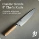 thumbnail image 2 of Cuchillo de chef Shun Classic Blonde de 20 cm, VG-MAX, Damasco, 2 of 7
