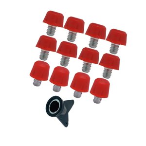 Ioensy - 12 Clavos Para Botas De Fútbol Portátiles Con Tornillos Y Llave Para Zapatillas Deportivas De Color Rojo