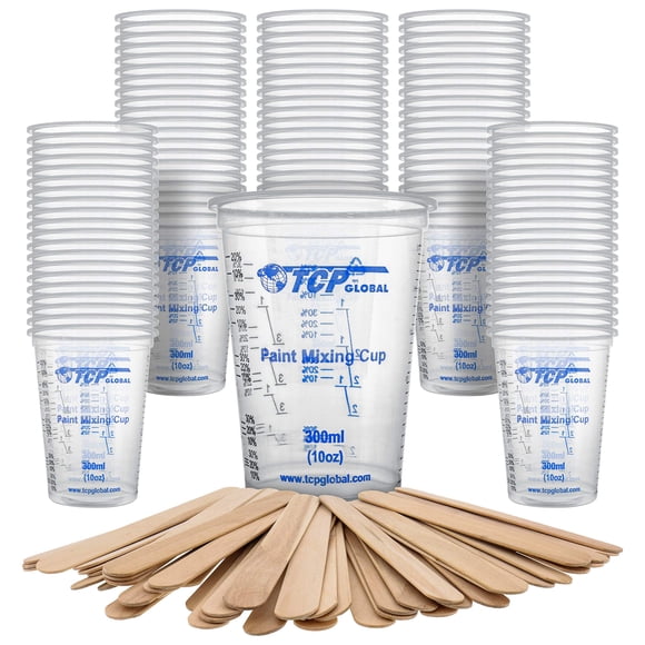 Vasos Para Mezclar De 300 Ml Desechables Con Varillas Para Mezclar