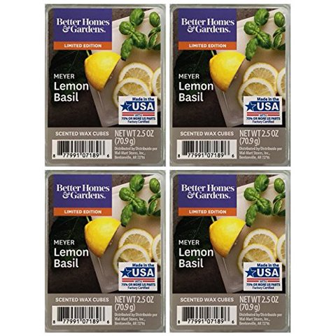Nitro - Wax Cubes Better Homes And Gardens Meyer Lemon Basil, Paquete De 4