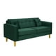 thumbnail image 2 of Sofa New Retro 3c + 2 Pouf Felpa 01 Verde Botella, 2 of 6