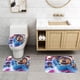 thumbnail image 2 of Rock Dog Juego de 3 alfombras de baño de coral fleece: tapete de baño + alfombra de inodoro en forma de U + funda de tapa de inodoro en forma de O, 2 of 6