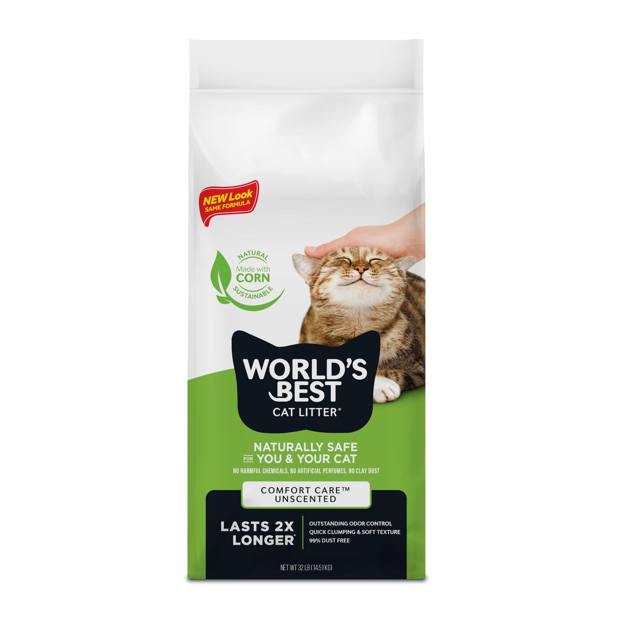 World's Best Cat Litter - Cat Litter World's Best Comfort Care, Sin Perfume, 14,5 Kg