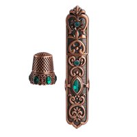 Bothyi - Dedal De Costura Estuche Para Agujas Costura Victoriana Con Dedal Punto De Cruz Metal Opción 1