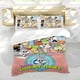 thumbnail image 5 of Bebés Looney Tunes Conjunto de sábanas temático, trío de piezas, cómodo y amigable con la piel, diseño único, regalo de decoración para el hogar para familiares, amigos y fans,135cm *200cm, 5 of 6