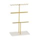thumbnail image 3 of Expositor De Joyas De 3 Niveles, Soporte Para Collares, Para Tocador, Tienda Minorista, Dorado, 3 of 5