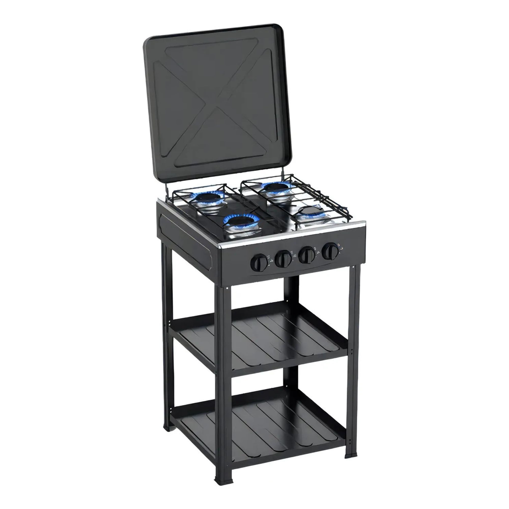 Nevi Express - Cocina A Gas Pedestal 4 Quemadores Con Patas Y Visor