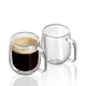 thumbnail image 3 of Pack 2 Tazas Mug Café Té Doble Pared Vidrio 250 Ml, 3 of 3
