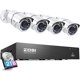 thumbnail image 1 of Sistema de cámaras de seguridad ZOSI 8CH 4K 8MP NVR con 2 TB y 4 cámaras de 5 MP, 1 of 9