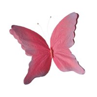 Bothyi - Pegatina De Mariposa Artificial Para Pared, Diseño De Mariposa Para Fiestas Al Aire Libre, Color Rosa