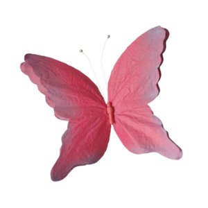 Bothyi - Pegatina De Mariposa Artificial Para Pared, Diseño De Mariposa Para Fiestas Al Aire Libre, Color Rosa