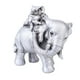 thumbnail image 2 of Estatuilla De Estatua De Madre E Hijo De Elefante, 17x11x15,5 Cm, Pieza Decorativa Para El Hogar, Plateada, 2 of 5