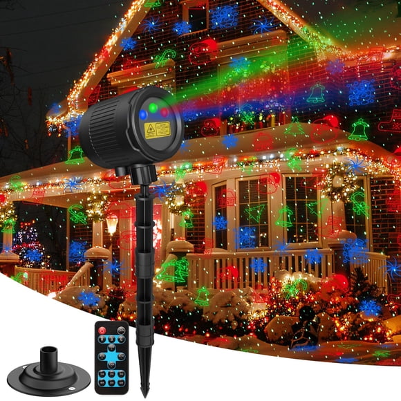 Proyector láser navideño de luces JSTPRO de 3 colores RGB para exteriores