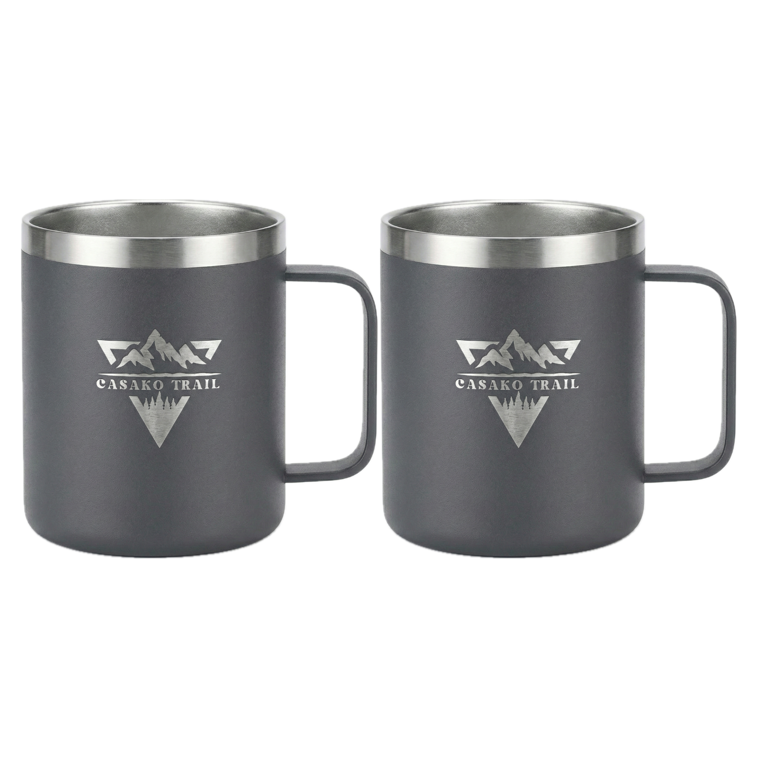 Casako Trail - Mug Térmico 350 Ml Inox Slide Lid Acero Inoxidable Negro Volcánico