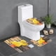 thumbnail image 1 of Big Bird Juego de 3 alfombras de baño de coral fleece: tapete de baño + alfombra de inodoro en forma de U + funda de tapa de inodoro en forma de O, 1 of 6