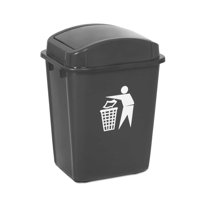 Recilock - Basurero 30 Litros Tapa Vaiven - Gris Oscuro