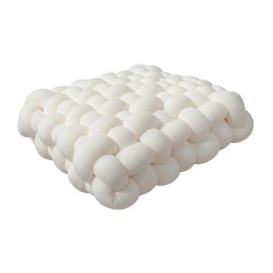 Bothyi - Cojín Decorativo Cojín Suave Almohada Con Nudo Para Escritorio Dormitorio De Vacaciones Blanco