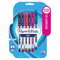 Set De 6 Bolígrafos De Gel Punta Fina 0.6 Mm  Paper Mate