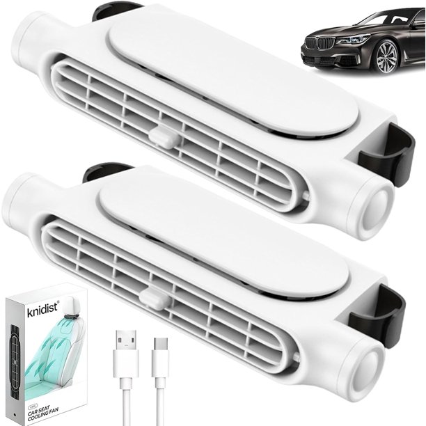 Ventilador asiento coche trasero USB recargable enfriamiento cuello 3 velocidades niños adultos