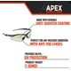 thumbnail image 2 of Gafas de Seguridad Malta Dynamics APEX - Pack de 12, Norma ANSI Z87, 2 of 6