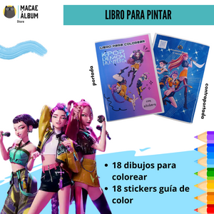 Macae - Libro Para Pintar Kpop Demon Hunter Con Stickers