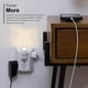 thumbnail image 4 of Outlet Extender GE, paquete de 2 grifos de pared con conexión a tierra, 6 salidas, color blanco, 4 of 6