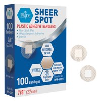 Vendajes Med Pride, Pequeños Y Redondos, Transparentes, Para Rostro, Paquete De 100