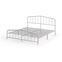 Base De Cama Metal Blanca Heidi Zinus 2 Plazas 150X190X30Cm