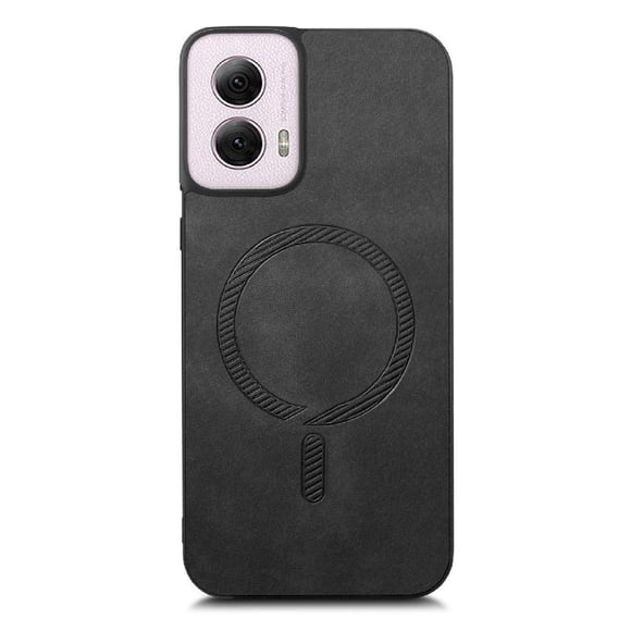 Magnetic Slim Case for Motorola Moto G Play 2024 5G with Camera Guard & Anti-Scratch Back Black