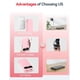 thumbnail image 3 of Power Bank aonidi 20000 mAh rosa con cables integrados, 3 of 9