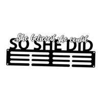 Bothyi - Colgador De Medallas, Colgador De Exhibición De Metal, Marco De Estante Para Premios Deportivos, Medallas Para Correr, So She Did