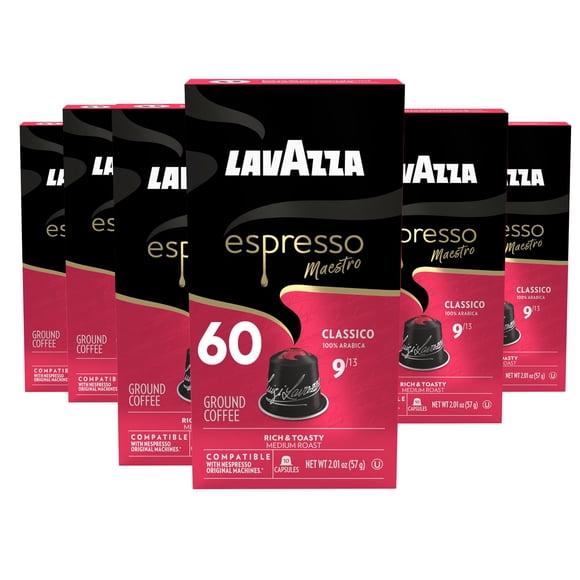 Café Lavazza Espresso Classico, tostado medio, 60 cápsulas