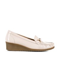 Mocasin Casual Mujer Vintage Cuña Charol Metalica Weide Js73