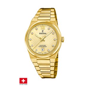 Reloj F20058/2 Festina Swiss Dorado Mujer Rive Collection