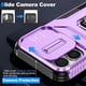 thumbnail image 2 of Funda Armada para iPhone 16 con Tapa Deslizante y Soporte Magnético Giratorio Morado, 2 of 5