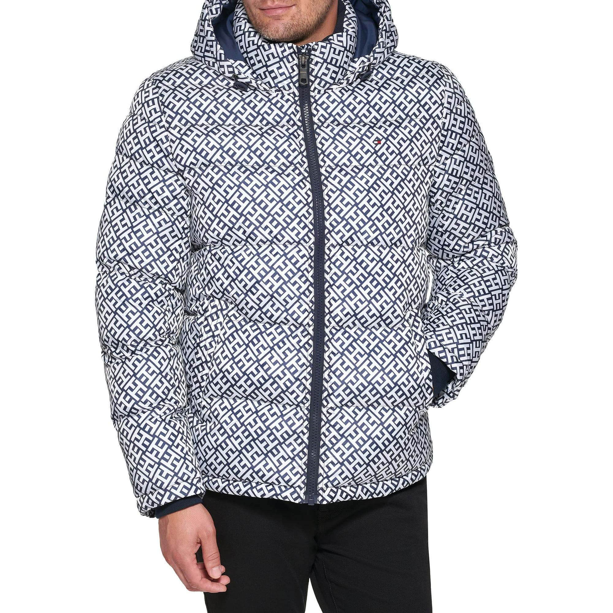 Chaqueta Tommy Hilfiger Para Hombre, Con Capucha, Plumón Acolchado