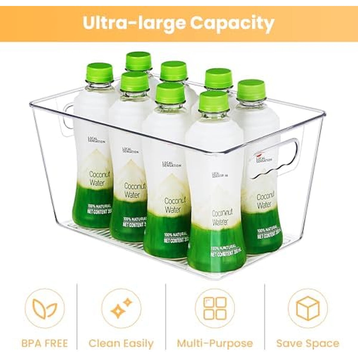 Organizador Despensa Yihong 6 Pack Plastico 28.4x19x15cm
