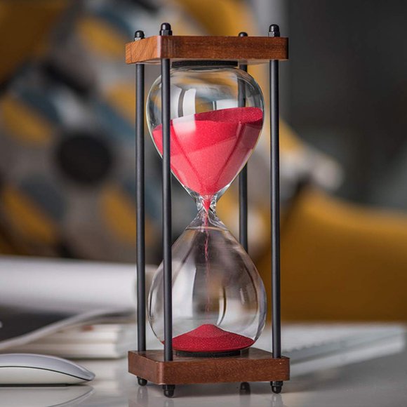Reloj de arena SAMLONG 30 min 25 × 10 × 10 cm Rojo