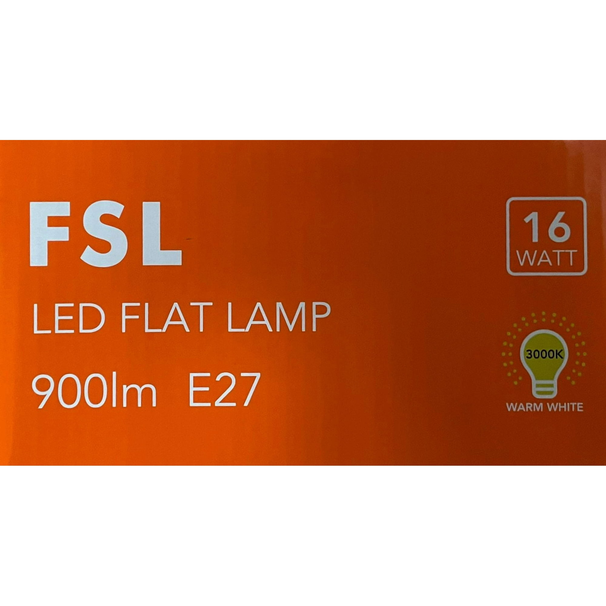 Ampolleta Led Flat 16w (180-265v) Rosca E27 Luz Cálida (3000k) Fsl