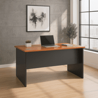 Muebles Santa Ana - Escritorio Recto 140 Cm Color Peral Con Grafito