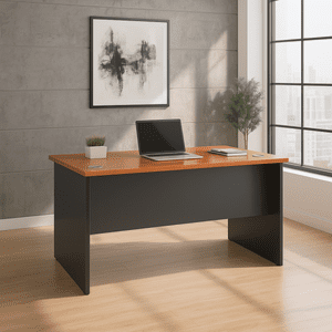 Muebles Santa Ana - Escritorio Recto 140 Cm Color Peral Con Grafito